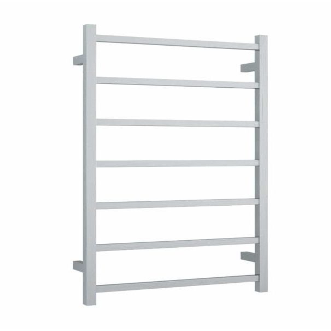 Thermorail Straight/Square Heated 600X800X120mm 83 Watts 7 Bars - Brushed