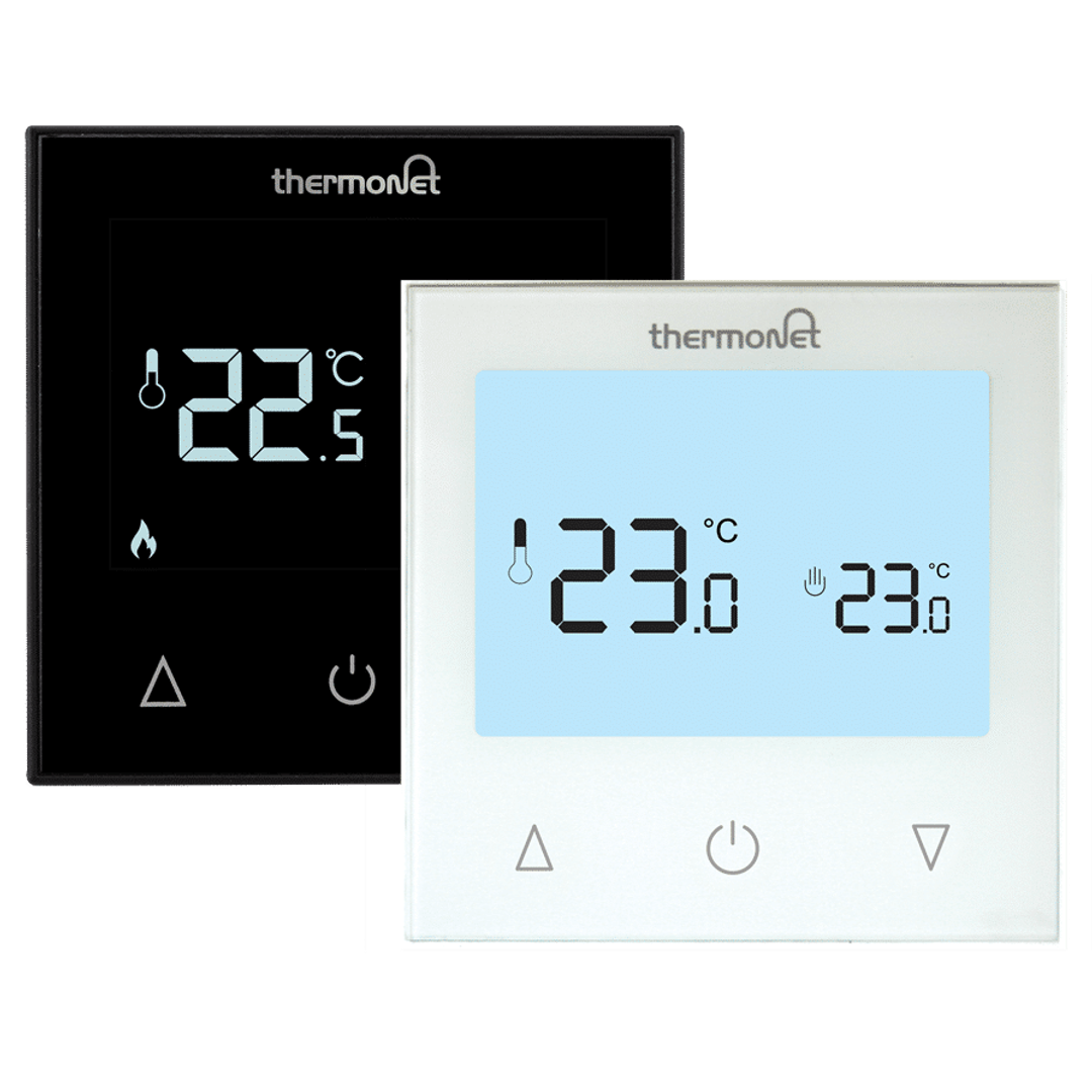 Thermogroup Thermotouch 9.2mG Black Glass Manual Thermostat 16A Max Load