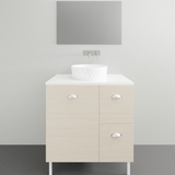 Timberline Nevada Vanity 750 Silksurface Top White Gloss A/C Basin On Legs N75Ml