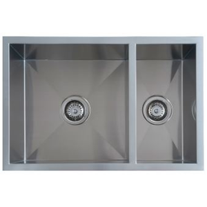 Interchange Uptown 250 1 & 1/2 Double Bowl Sink 674 X 450 X 250 - Radius Corner