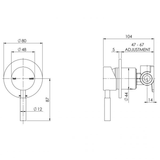 Vivid Slimline Shower Phoenix Mixer - Matte Black