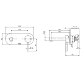 Vivid Wall Bath Phoenix Mixer Set 150mm - Chrome