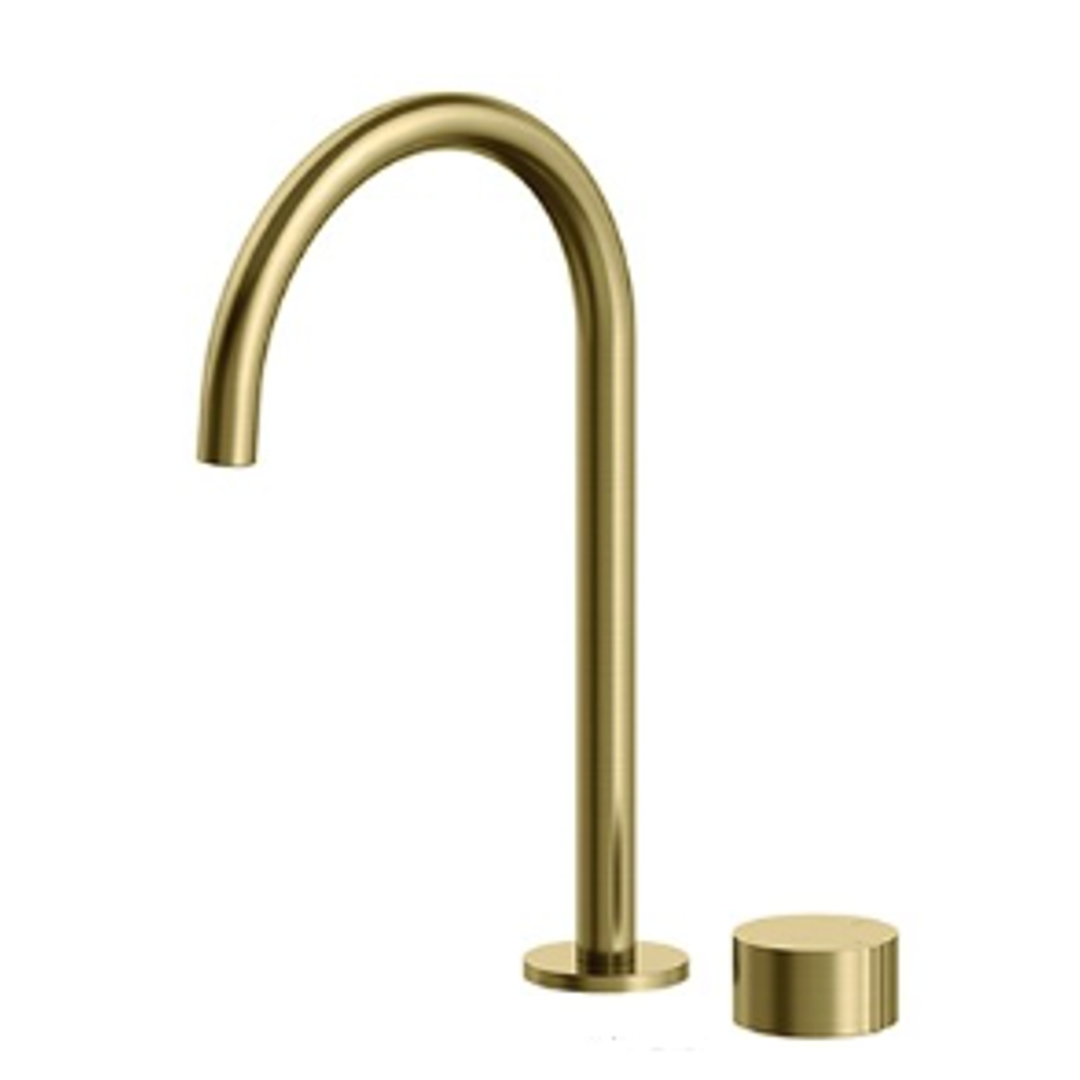 Streamline Venn Basin Mixer with Extended Height Spout - Brushed Brass