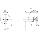 Vivid Slimline Switchmix Wall/Shower Phoenix Mixer - Matte Black