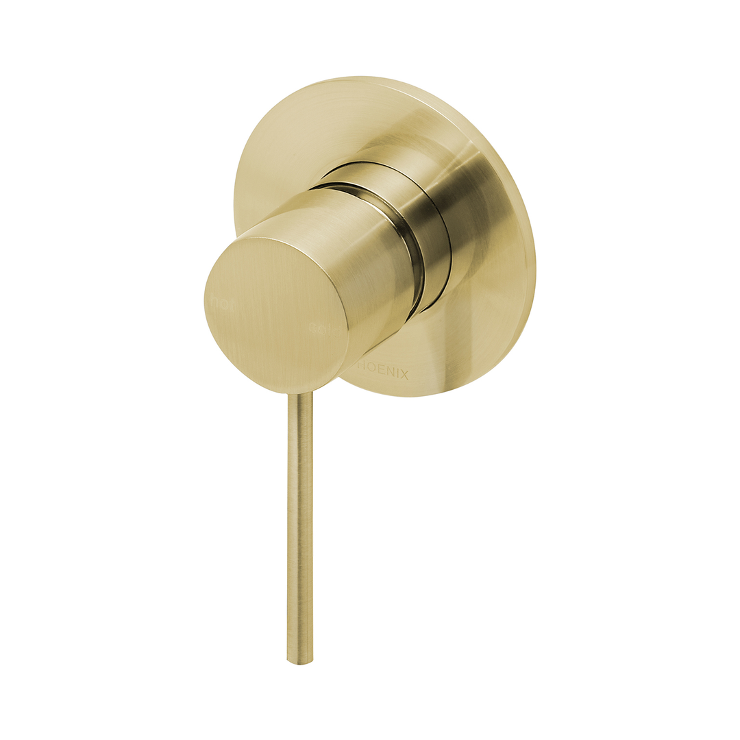 Phoenix Vivid Slimline Switchmix Shower/Wall Mixer Fit-Off Kit - Brushed Gold