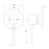 Phoenix Vivid Slimline Switchmix Shower/Wall Mixer Fit-Off Kit - Chrome