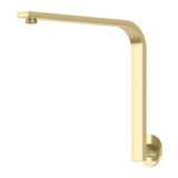 Phoenix Vivid Slimline High-Rise Shower Arm Round Plate - Brushed Gold