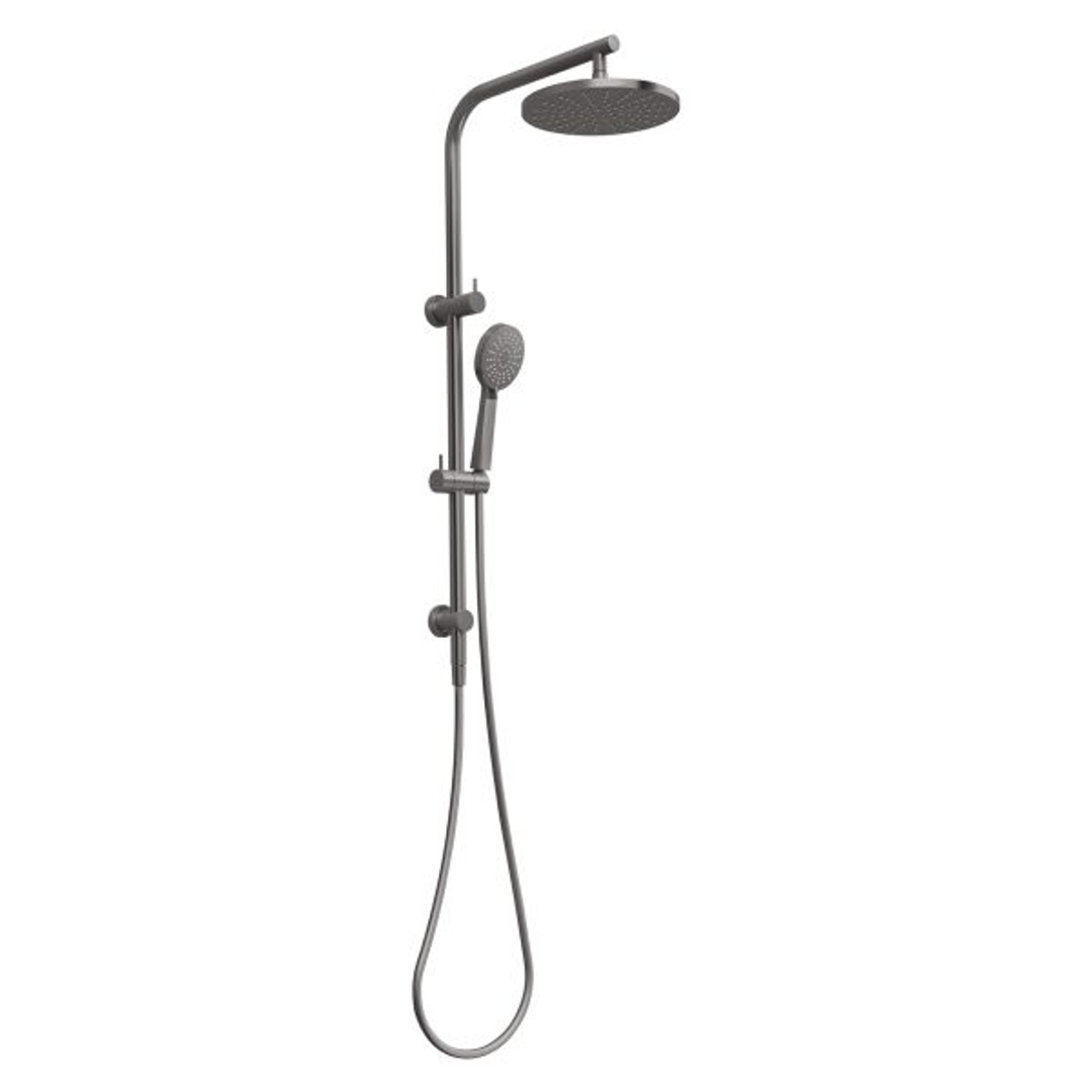 Phoenix Vivid Slimline Twin Shower - Brushed Carbon