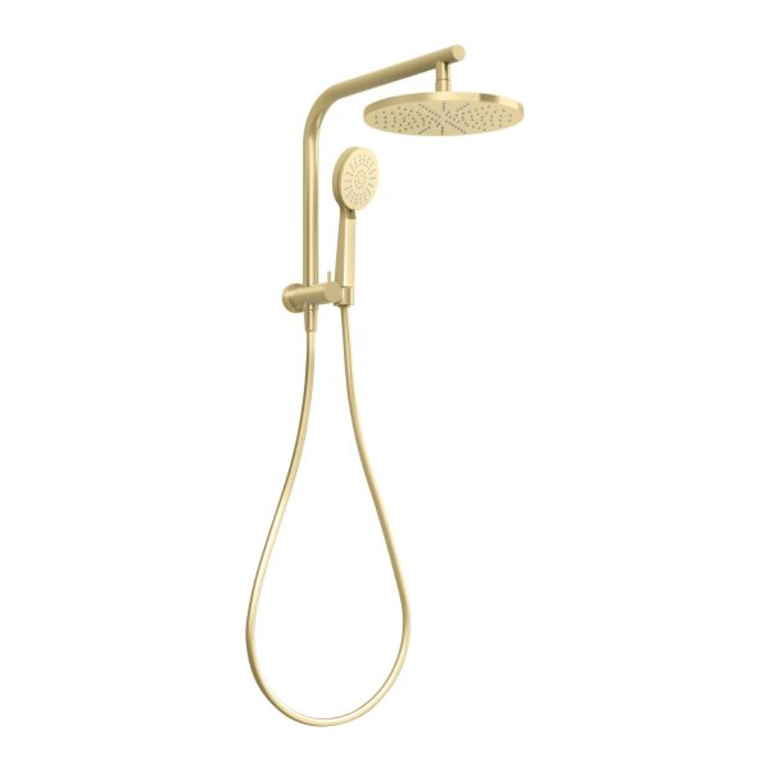 Phoenix Vivid Slimline Compact Twin Shower - Brushed Gold