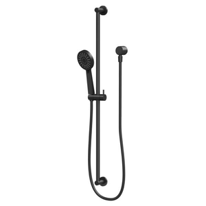 Phoenix Vivid Slimline Extended Rail Shower - Matte Black