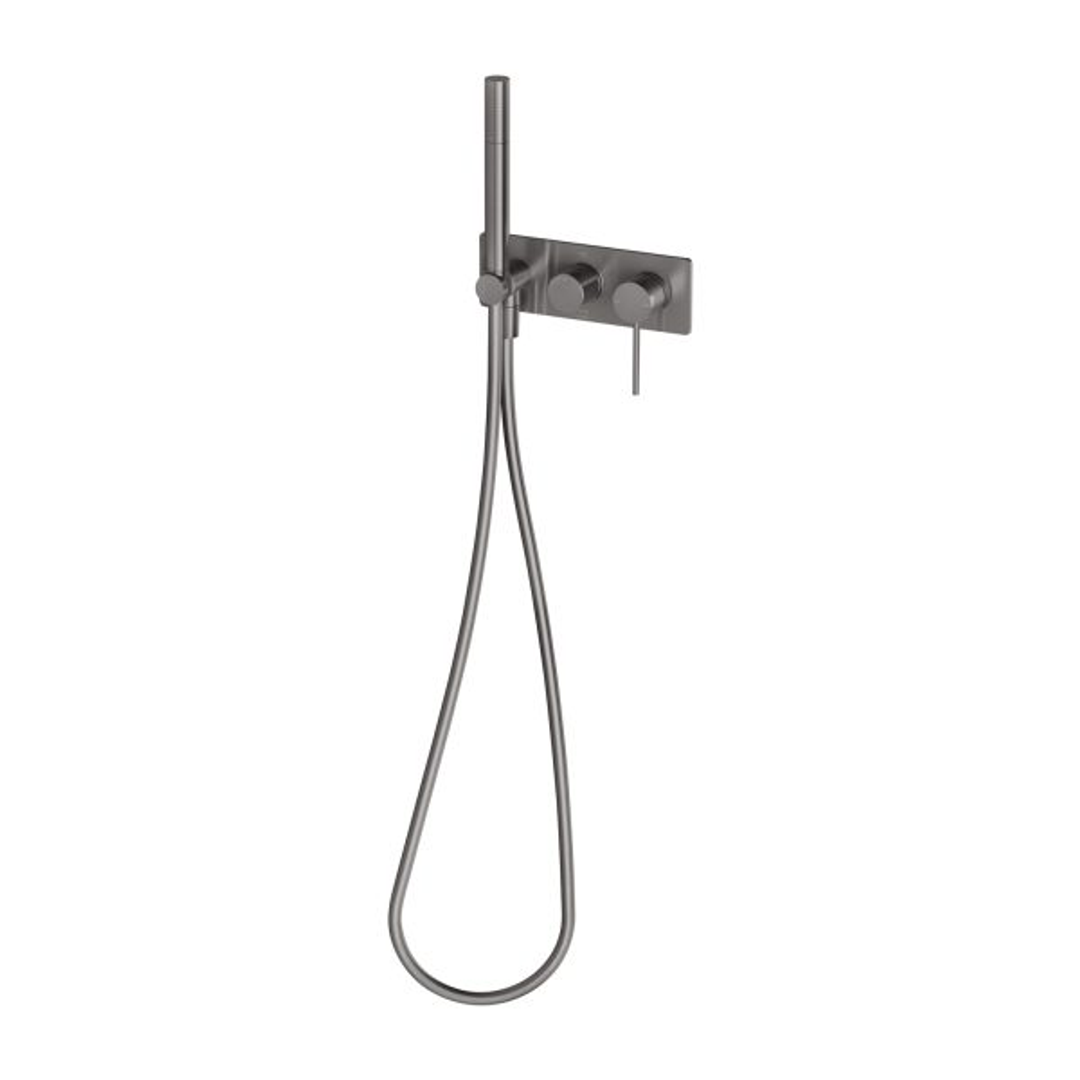 Vivid Slimline Wall Phoenix Shower System - Brushed Carbon