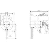 Vivid Slimline SwitchMix Phoenix Shower/Wall Mixer 60mm Backplate - Brushed Carbon