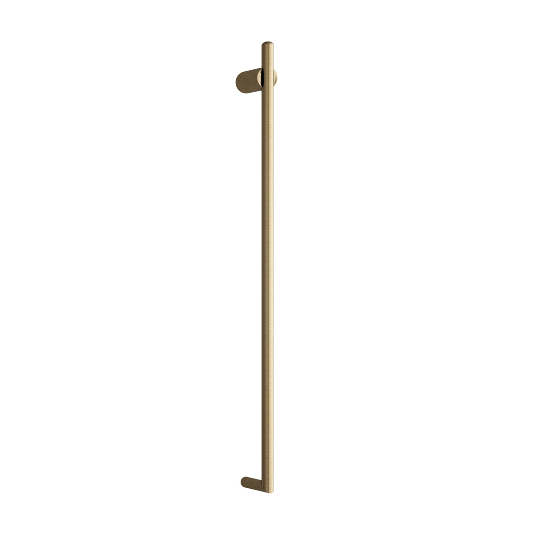 Thermorail 900Mm Vt Slimline Vertical Rail 15 Watt Polished Brushed Brass Vth900Bb