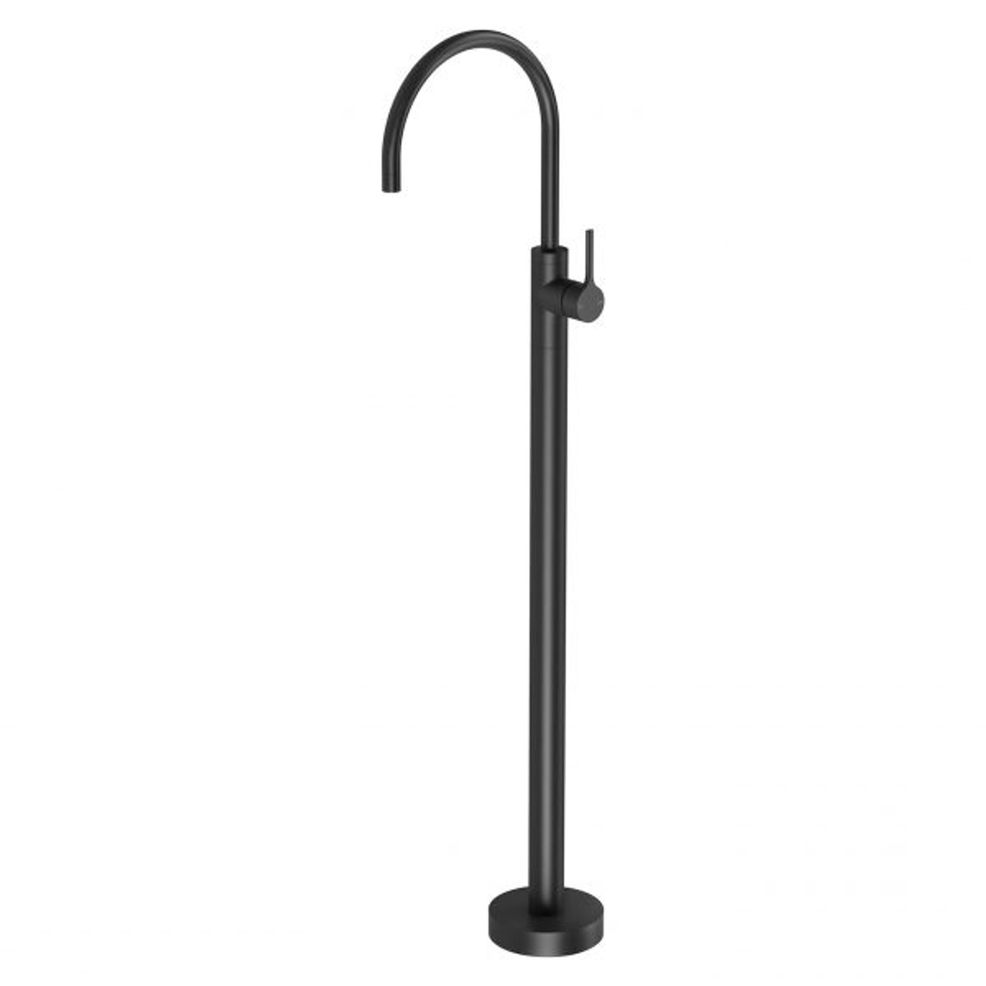 Vivid Slimline Oval Floor Mounted Bath Phoenix Mixer - Matte Black Vv745-10