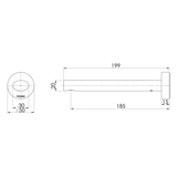 Vivid Slimline Oval Phoenix Bath Outlet - Chrome