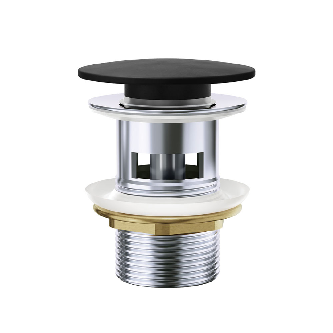 Fienza Domed Waste 32Mm With Overflow - Matt Black