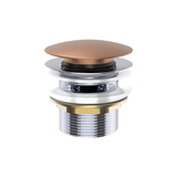Pull Out Pop Up 40mm Fienza Bath Waste Brushed Copper With Overflow 55mm Thread Length