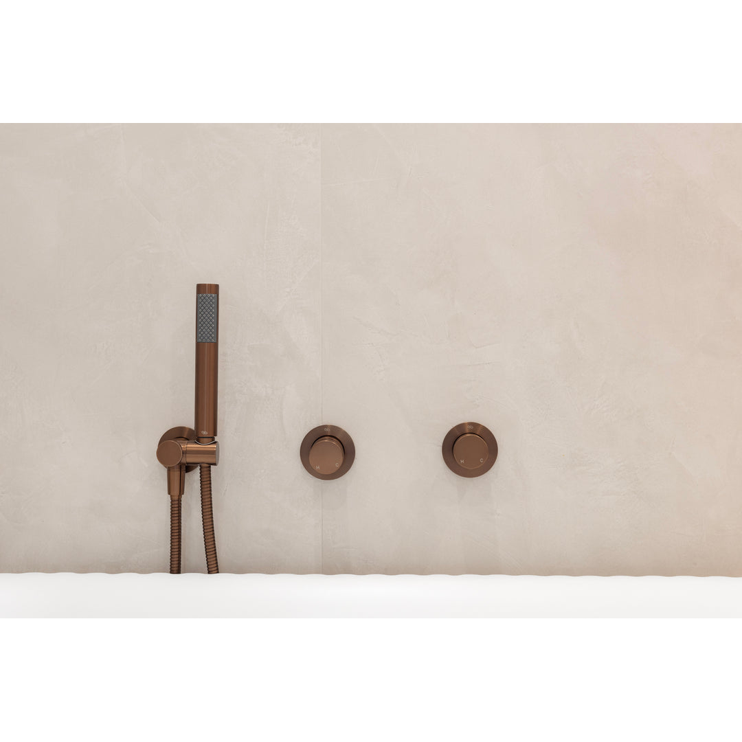 Meir Round Wall Mixer Pinless Handle Finish Kit - Lustre Bronze