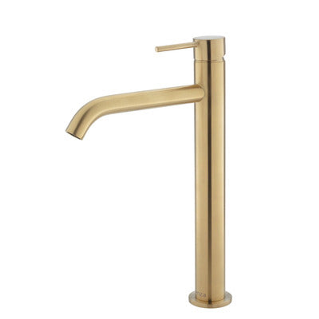 Fienza Kaya Tall Basin Mixer - Urban Brass