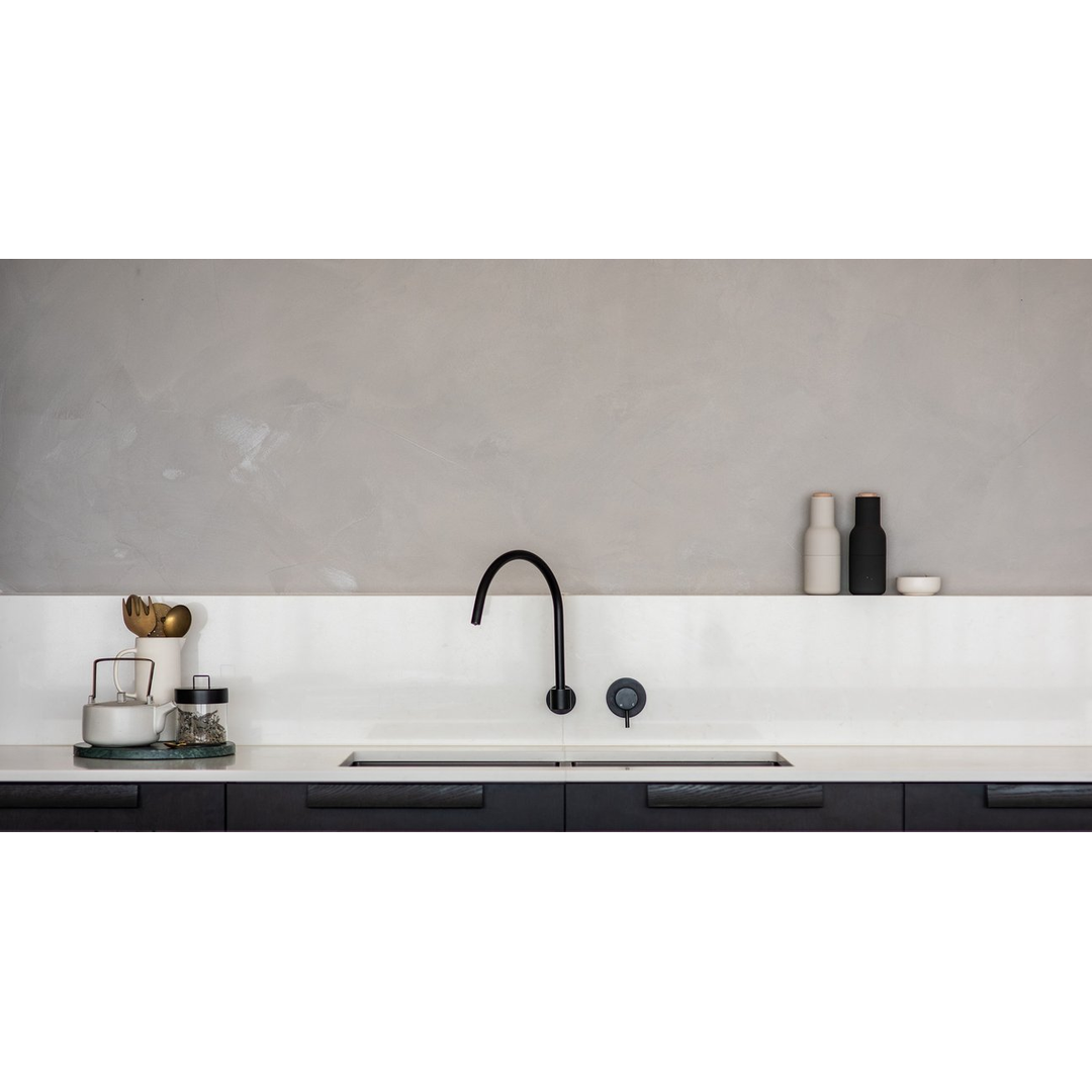 Meir Round High Rise Swivel Wall Spout - Matte Black