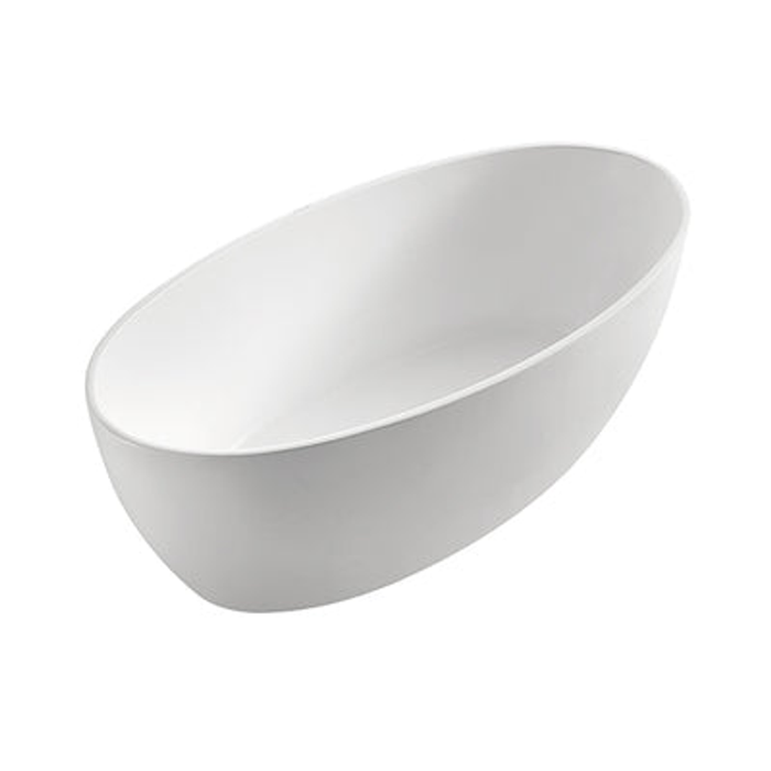 BNK Naga Oval Freestanding Bath 1700 X 800 X 580mm - Gloss White