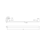 Nero Bianca Single Towel Rail 800Mm - Matte Black