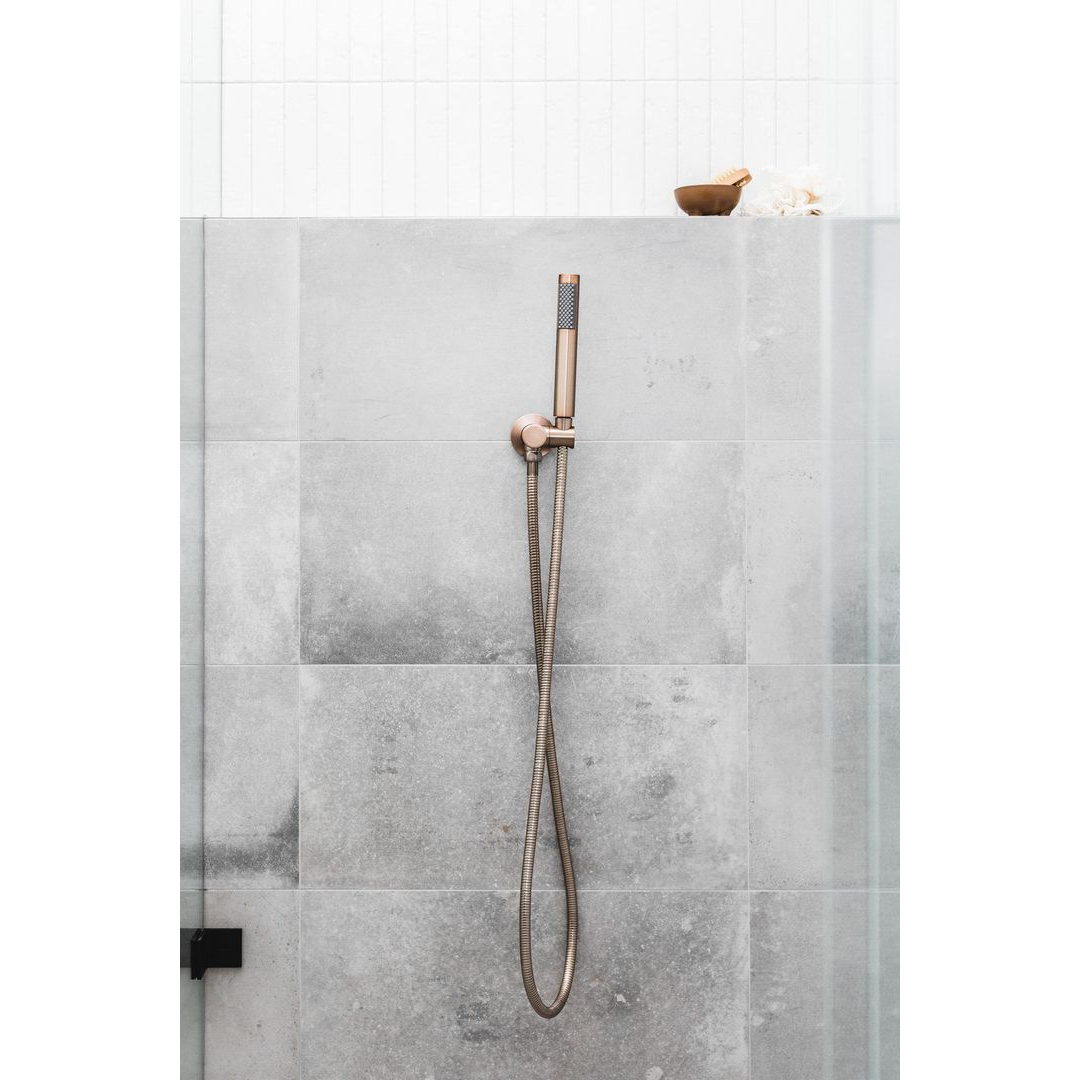 Meir Round Hand Shower On Swivel Bracket - Champagne