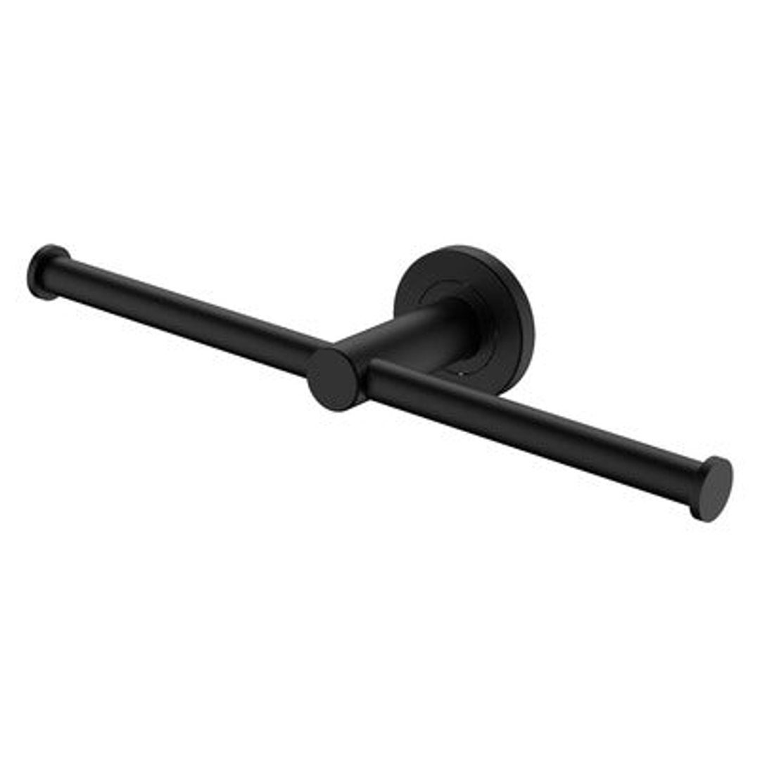 Fienza Kaya Double Toilet Roll Holder - Matte Black