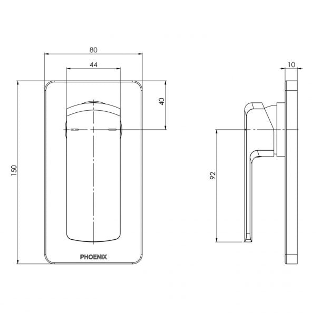 Shower/Wall Phoenix Teva Mixer - Brushed Nickel