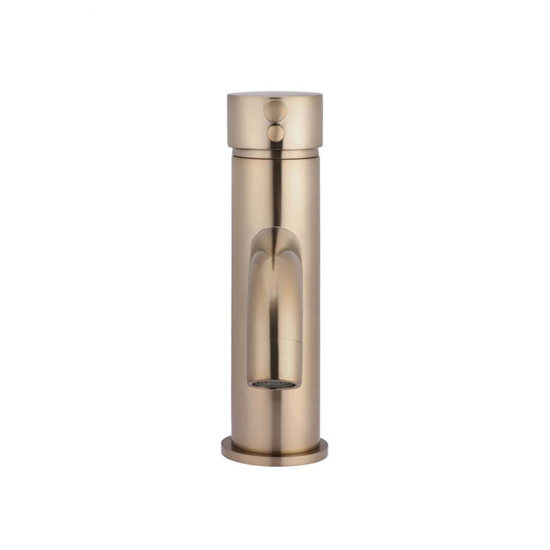 Meir Round Basin Mixer Curved - Champagne