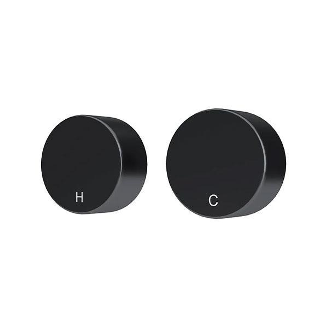 Meir Circular Wall Taps - Matte Black
