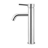 Meir Round Tall Curved Basin Mixer - Polished Chrome