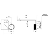 Axia Wall Basin/Bath Phoenix Mixer Set 200mm - Matte Black
