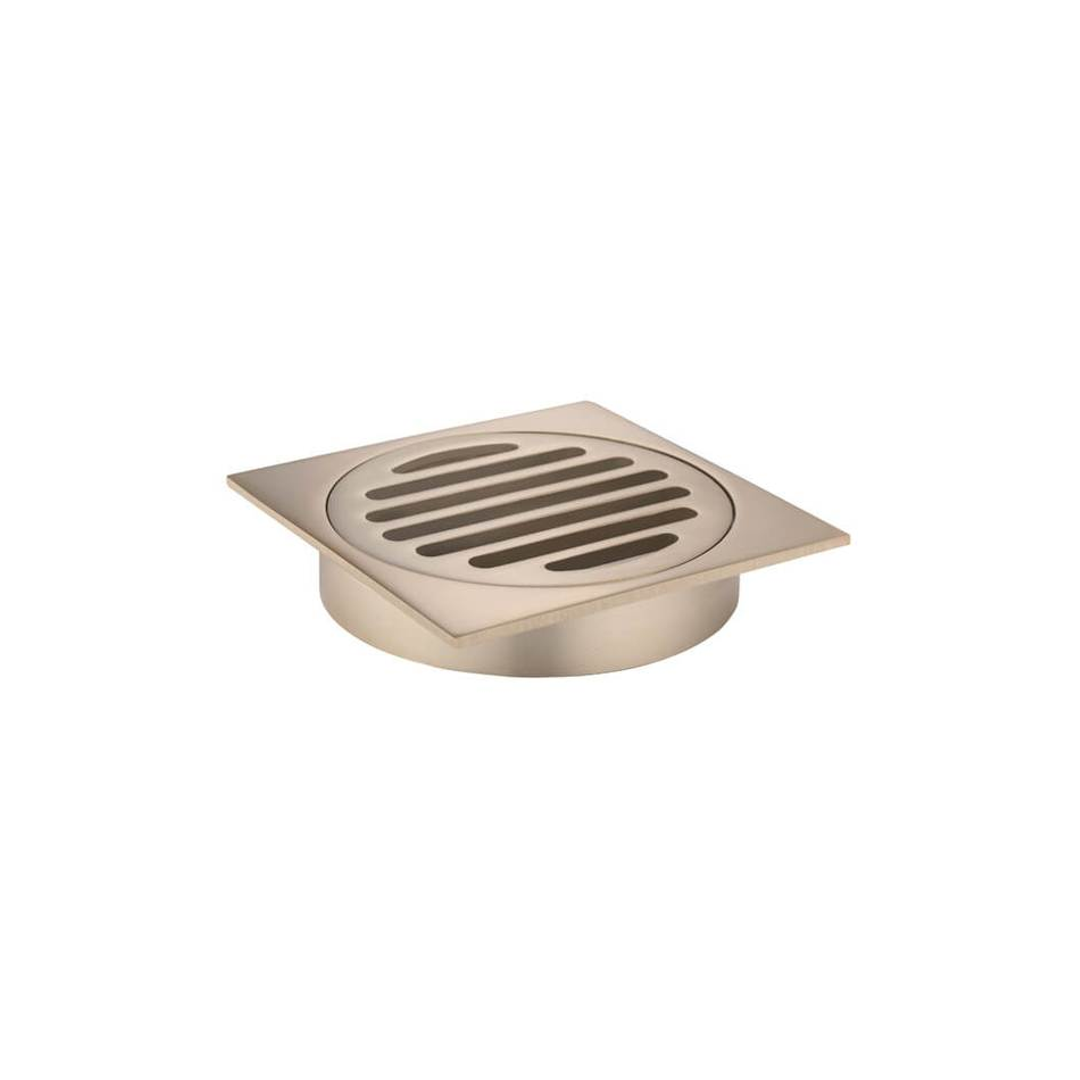 Meir Square Floor Grate Shower Drain 100Mm Outlet - Champagne