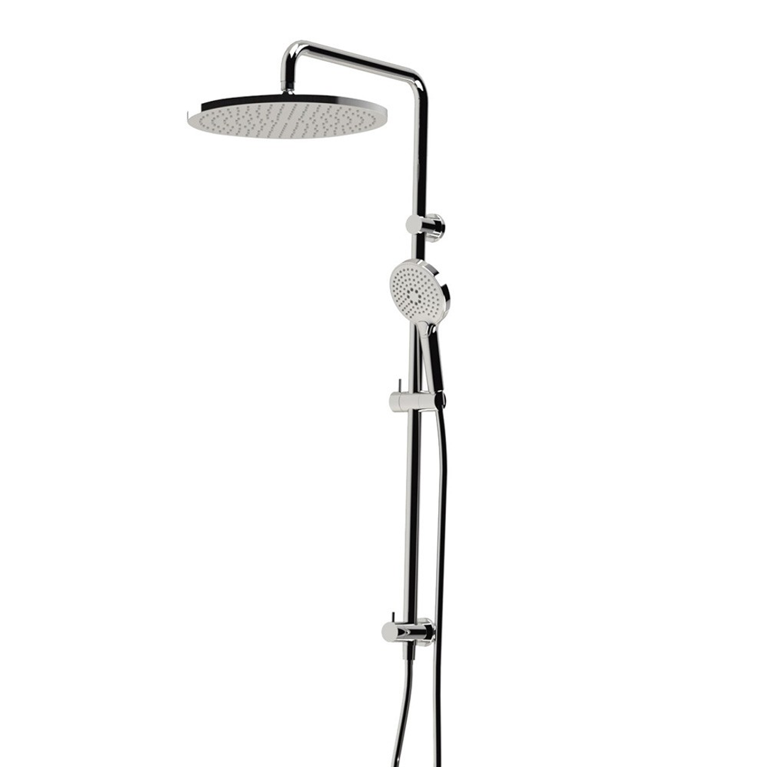 Streamline Axus  Shower Column Bottom Div 300mm Head Air Fusion H/Shower - Brushed Brass PVD