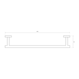 Axus Single Streamline Towel Rail 60cm - Matt Black