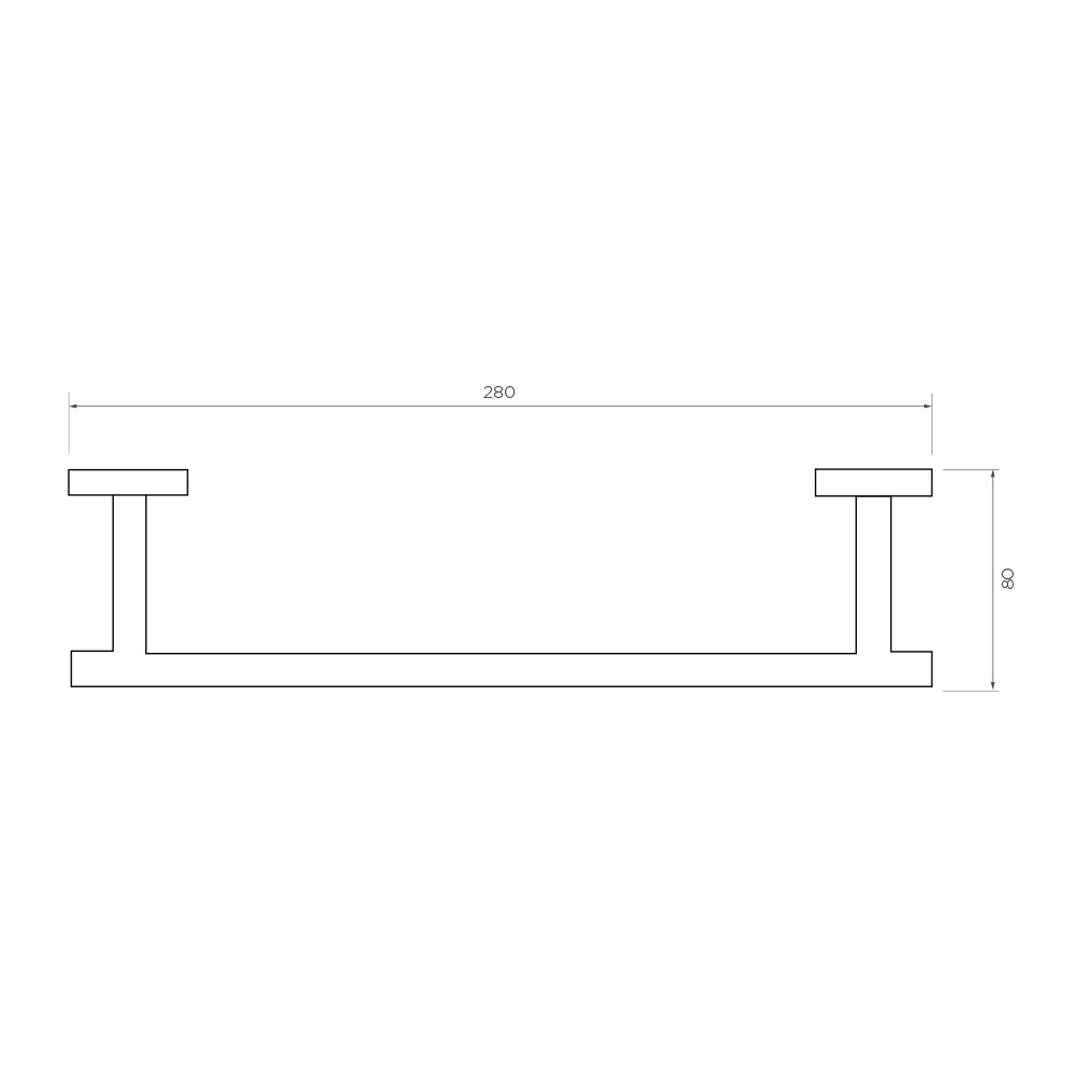 Streamline Axus Towel Rail 30cm White