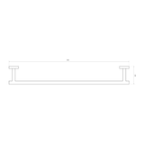 Axus Streamline Towel Rail 80cm - Chrome