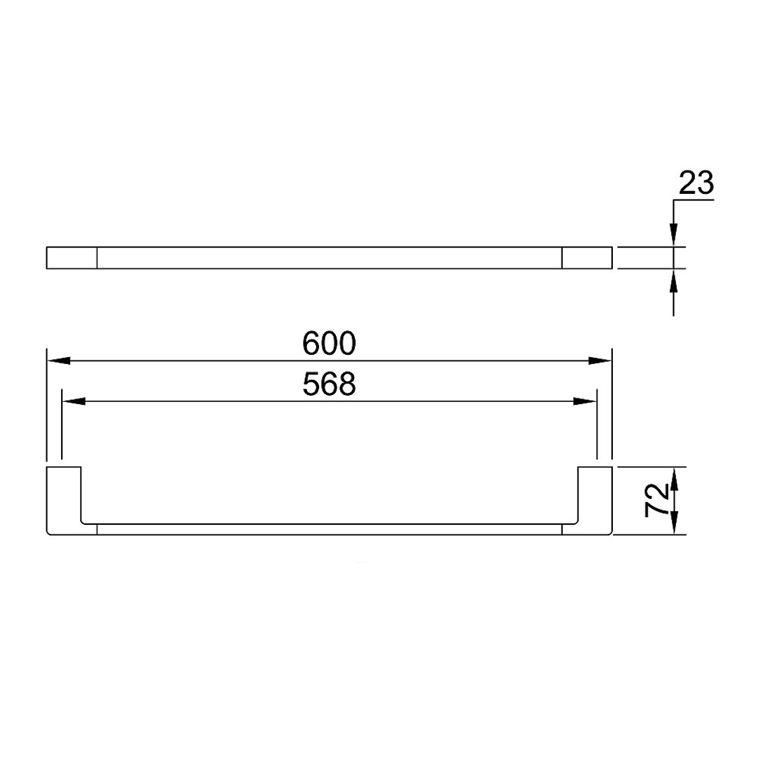 Streamline Arcisan Eneo Towel Rail 60cm - Matt Black