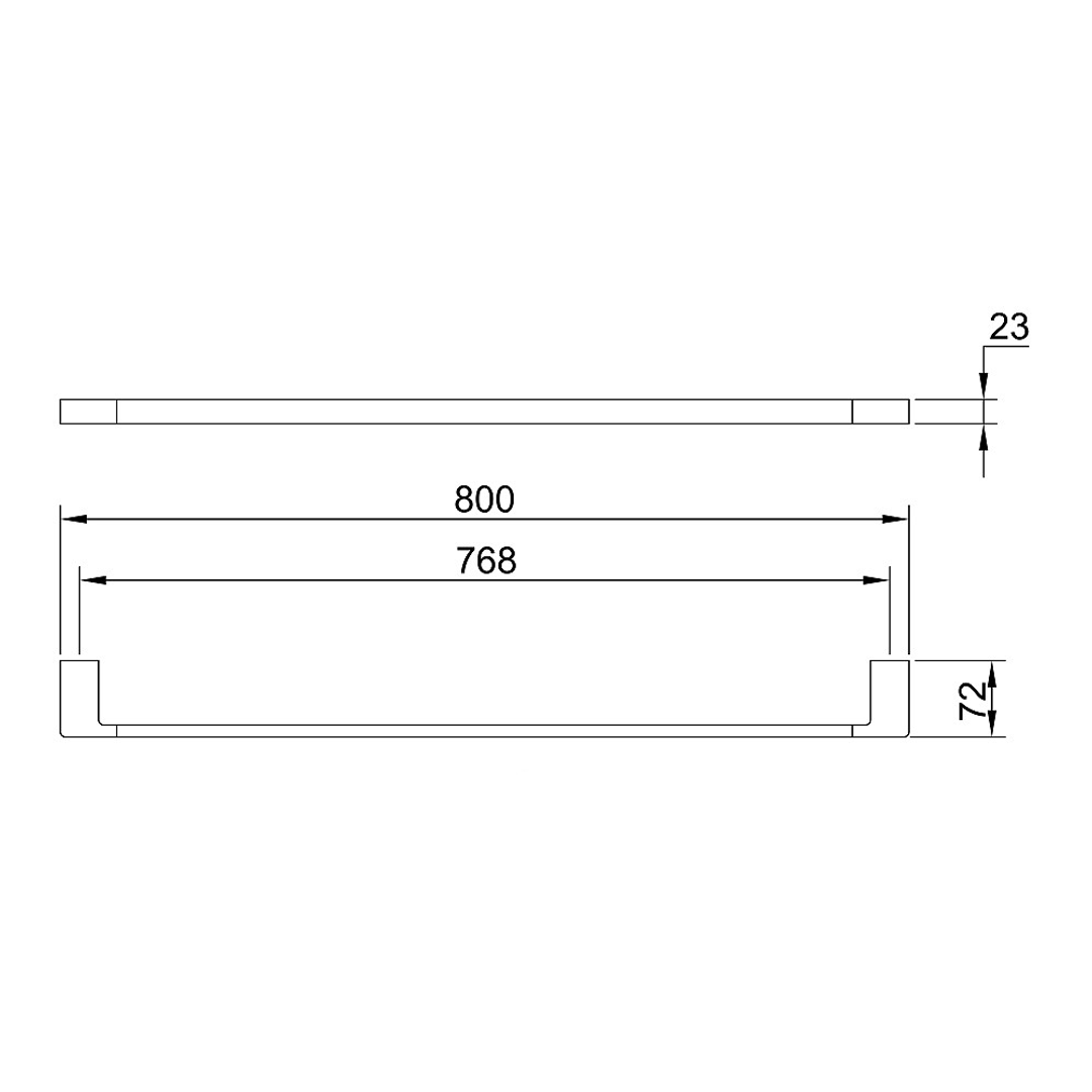 Eneo Streamline Towel Rail 80cm - Brushed Gunmetal PVD