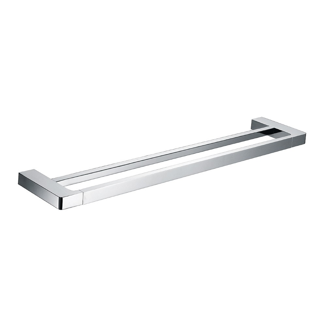 Streamline Eneo Double Towel Rail 80cm - Brushed Gunmetal PVD