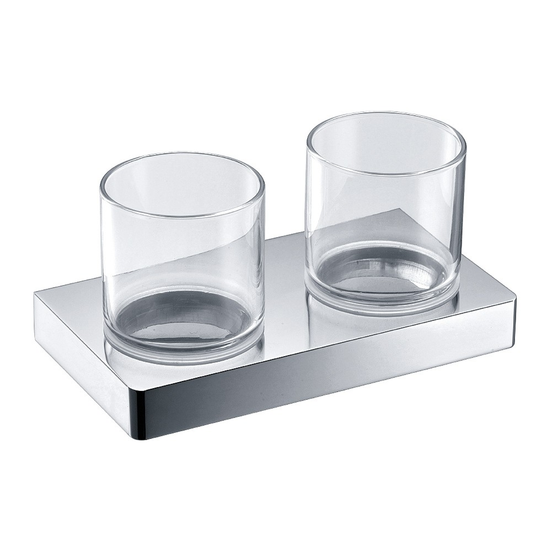 Streamline Eneo Double Glass Holder - Chrome