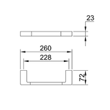 Streamline Eneo Guest Towel Holder 26cm - Satin Nickel PVD