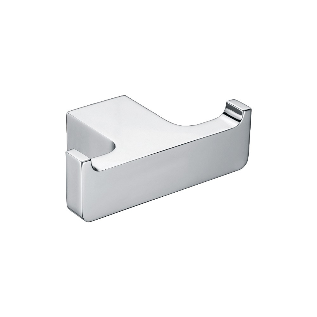 Streamline Eneo Double Robe  Hook - Brushed Brass PVD