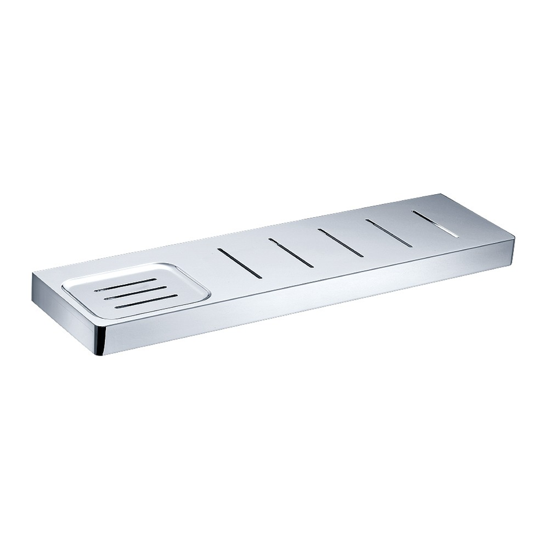Streamline Eneo  Shelf With Integrated Soap Dish And Drain Holes 37cm - Rose Gold PVD