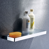 Streamline Eneo Shelf With Intgrtd Soap Dish And Drain Holes 37cm - Brushd Gunmetal PVD