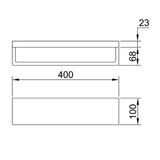 Streamline Arcisan Eneo Shelf With Towel Rail 40cm - Chrome