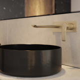 Synergii Wall Mounted Basin Streamline Mixer - Brushed Brass Pvd