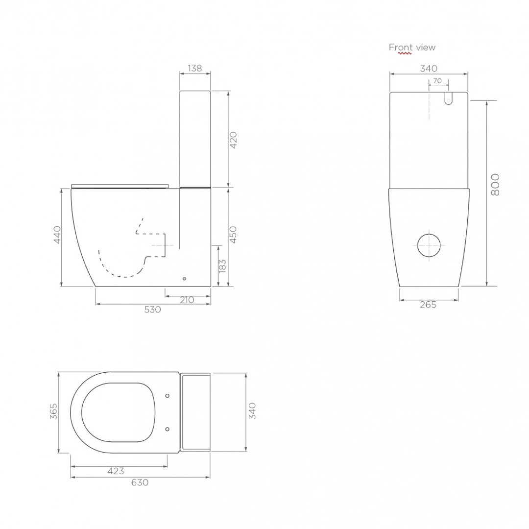 Streamline Arcisan Synergii One Back-to-Wall Back Inlet Suite Wrap Seat