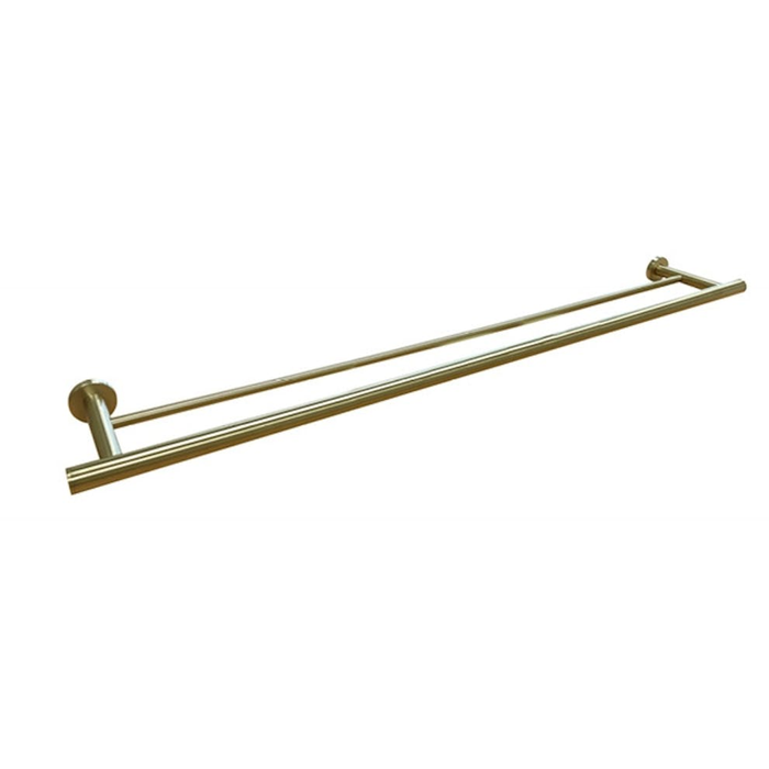 Streamline Axus Double Towel Rail 80cm Brushed Brass PVD